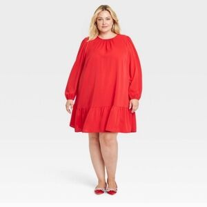 Women's Long Sleeve  Tiered Shift dress